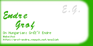 endre grof business card